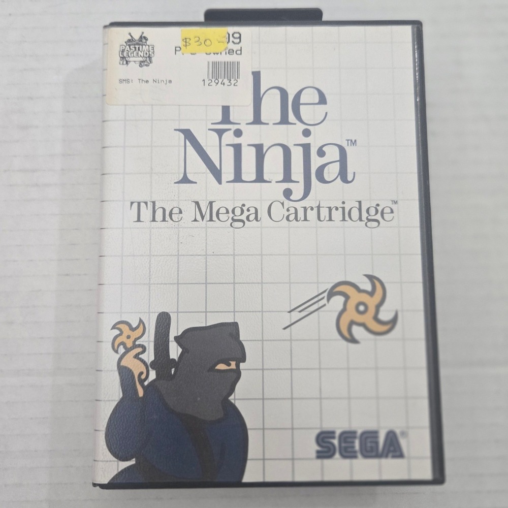 The Ninja Sega Master System 1986 The Mega Cartridge With Case Tested Game